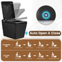 Square Smart Bidet Toilet with Heated Seat and Radar Sensor Lid