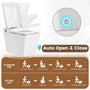 Square Smart Bidet Toilet with Heated Seat and Radar Sensor Lid