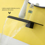 Wall Mounted Waterfall Bathroom Sink Faucet in Matte Black & Brushed Gold
