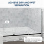 60"x75" Frameless Sliding Shower Door with 5/16" Tempered Glass