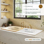 60" Luxury Drop-In Acrylic Soaking Bathtub with Rounded Interior
