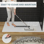 Durable SMC Composite Shower Base Pan with Center Drain in Black & White
