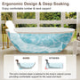 CasaSolid 55"/61"/65"/71" Solid Surface Matte White Freestanding Soaking Bath Tubs - Monaco