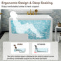 CasaCrylic 43" Scandinavian Minimalist Acrylic Freestanding Bath Tubs with Built-In Seat