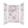 3-Piece Blush Vein White SMC Marble Shower Wall Panels for Modern Bathrooms