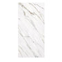 3-Piece Calacatta Gold White SMC Marble Shower Wall Panels for Luxury Shower Spaces