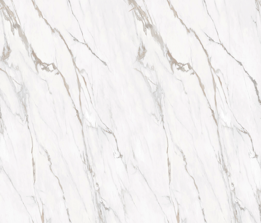 3-Piece Calacatta Gold White SMC Marble Shower Wall Panels for Luxury Shower Spaces