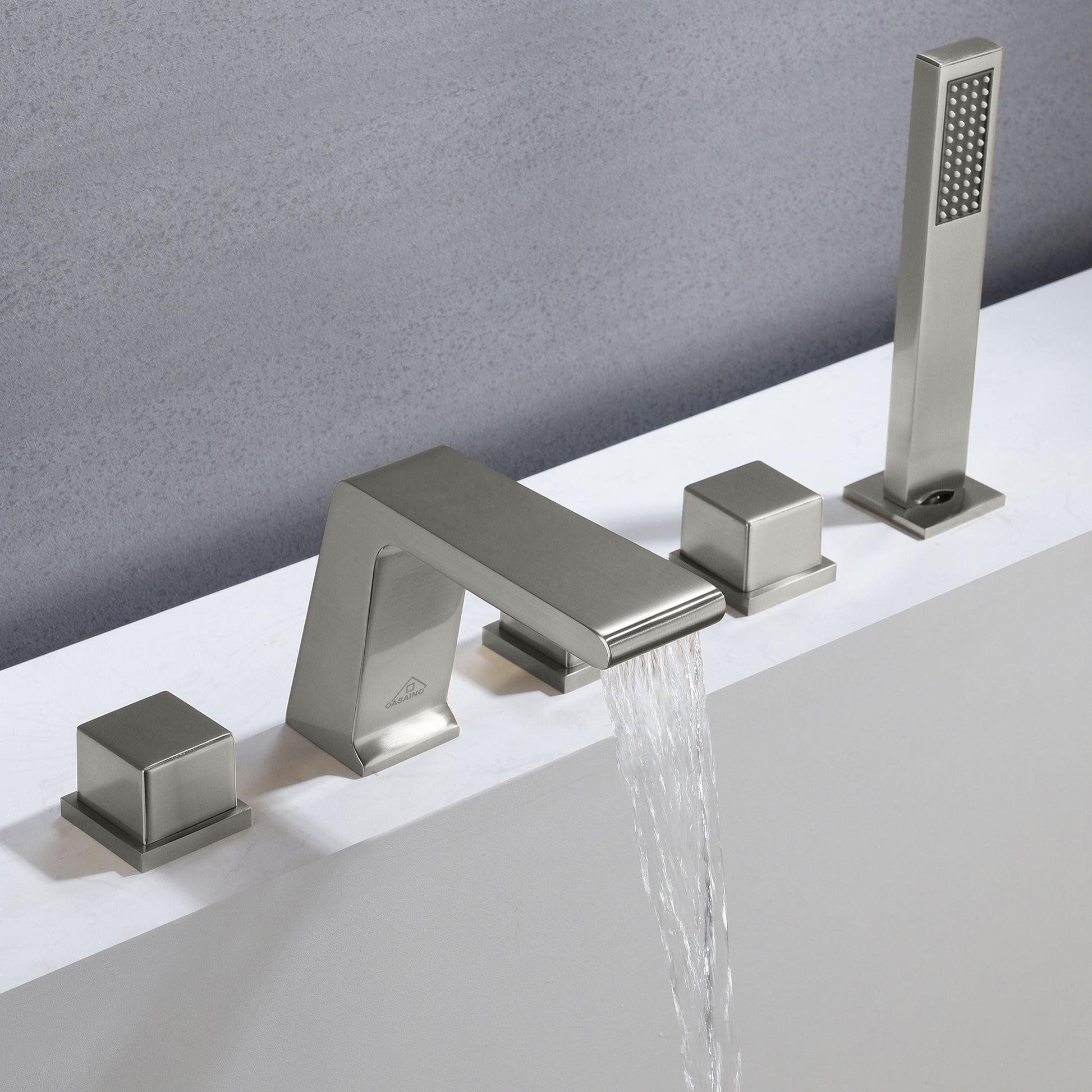 CASAINC Hot Sale 5 hole Bathtub Faucet With Handheld Shower Head