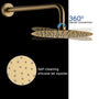 Casainc Round Single Functions Wall Mount Black Shower Faucet