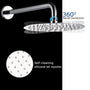 Casainc Round Single Functions Wall Mount Black Shower Faucet