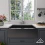 30"/33"/36" Premium 304 Stainless Steel Sink with PVD Finish with Quick Drainage & Silent Noise Reduction, Easy to Clean & Stylish