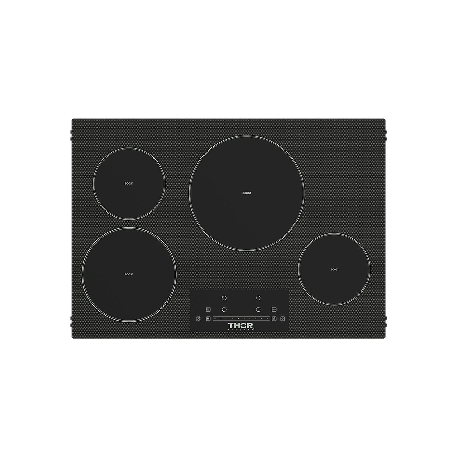 30/36-Inch 4/5-Element Induction Cooktop in Black with Touch Controls