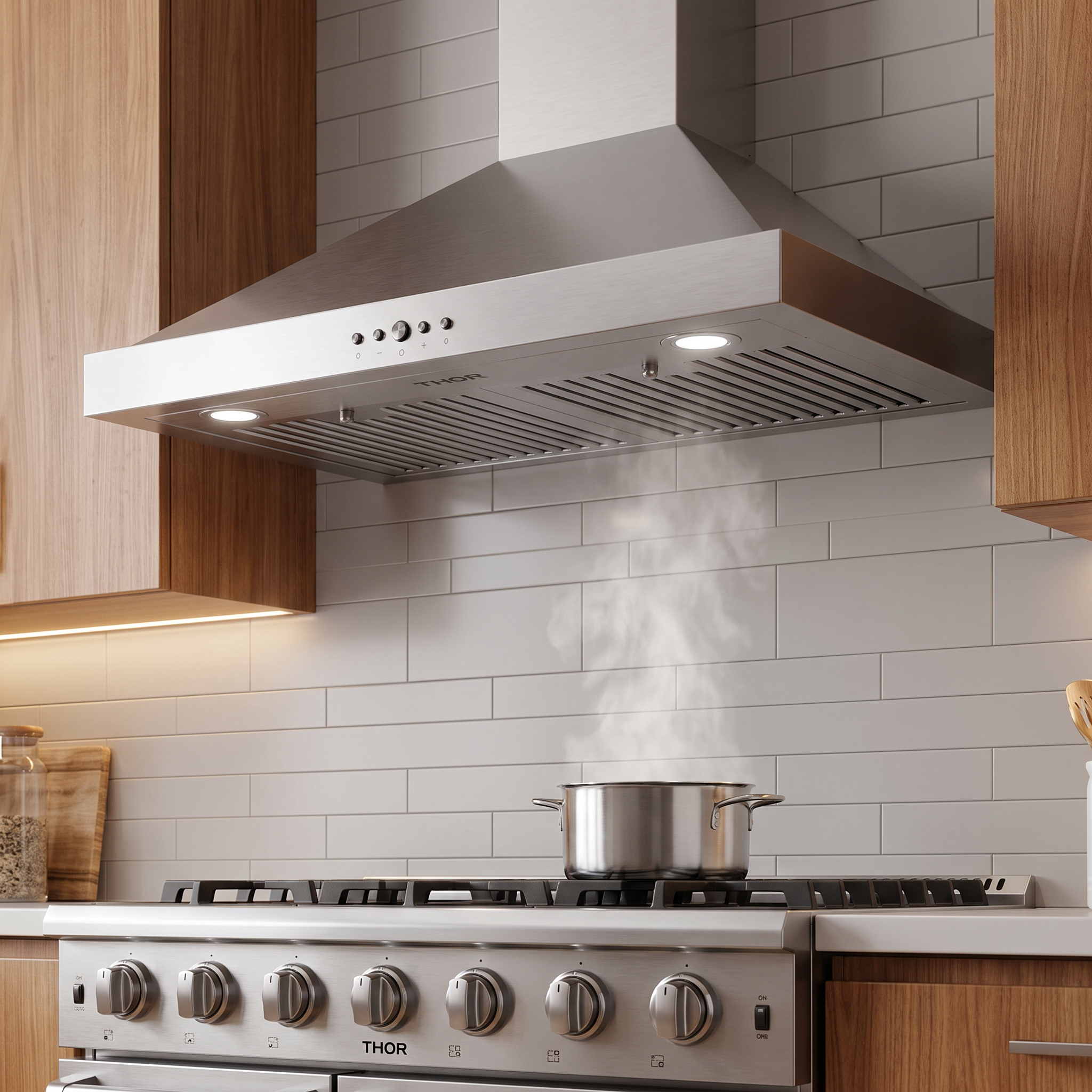 30/36-Inch Wall Mounted Chimney Range Hood with 350CFM