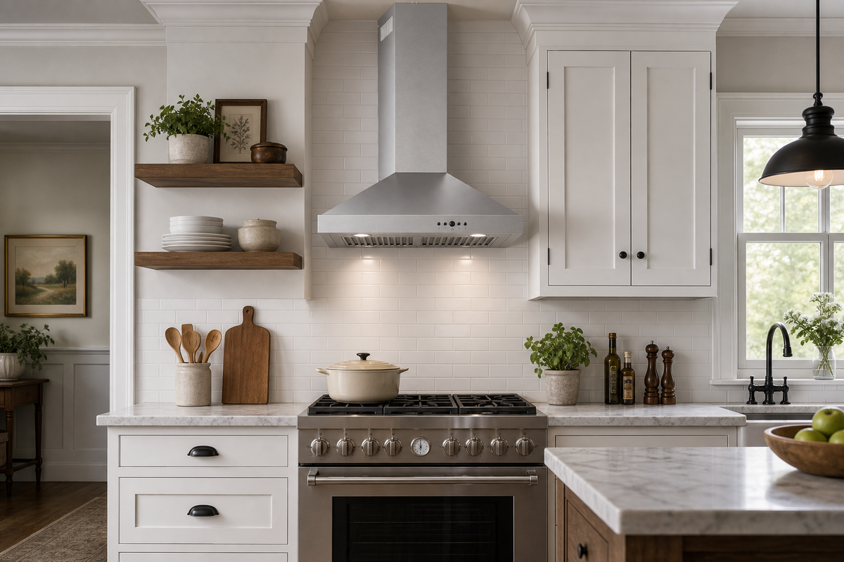 30/36-Inch Wall Mounted Chimney Range Hood with 350CFM