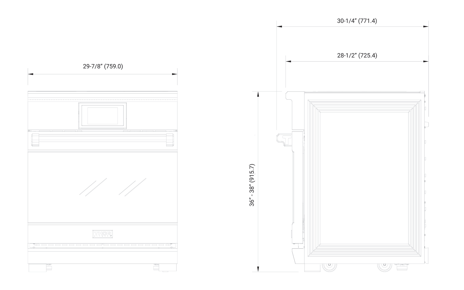 30/36 Inch X Series Professional Freestanding Induction Range