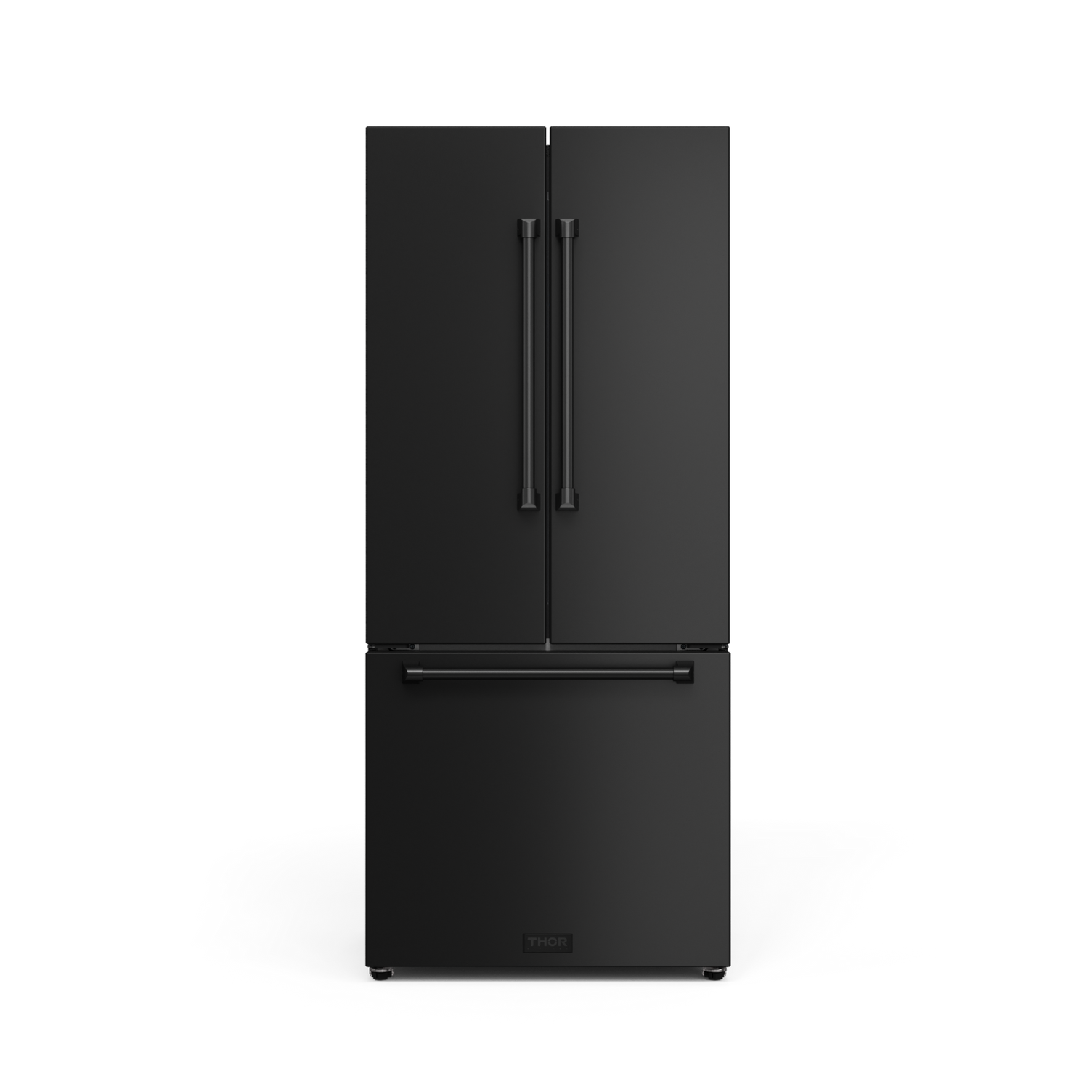 30 Inch 17.5 cu ft French Door Counter Depth Refrigerator with Ice Maker in Black | Gordon Ramsay Series