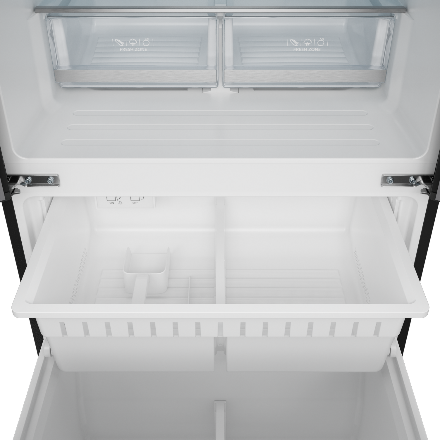 30 Inch 17.5 cu ft French Door Counter Depth Refrigerator with Ice Maker in Black | Gordon Ramsay Series