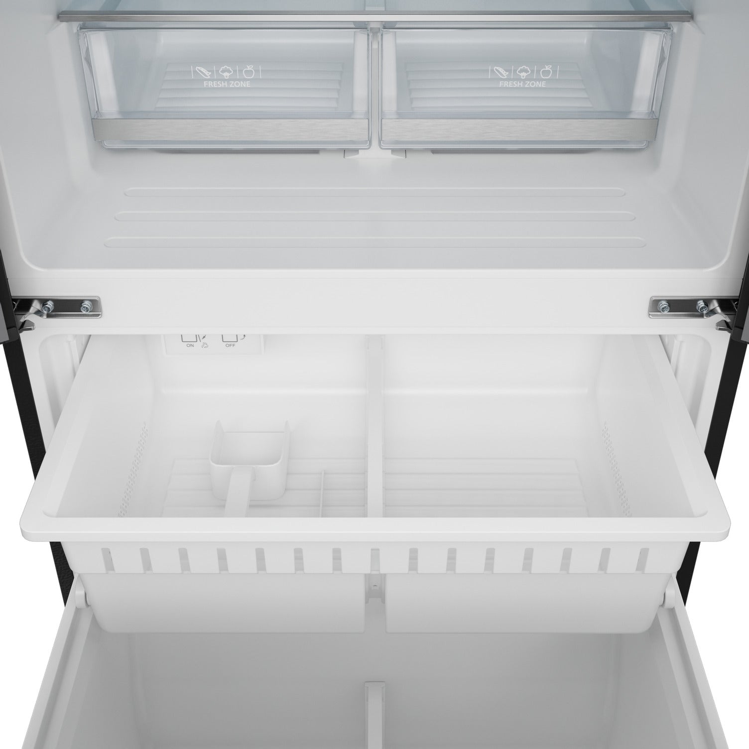 30 Inch 17.5 cu ft French Door Counter Depth Refrigerator with Ice Maker in Black | Gordon Ramsay Series
