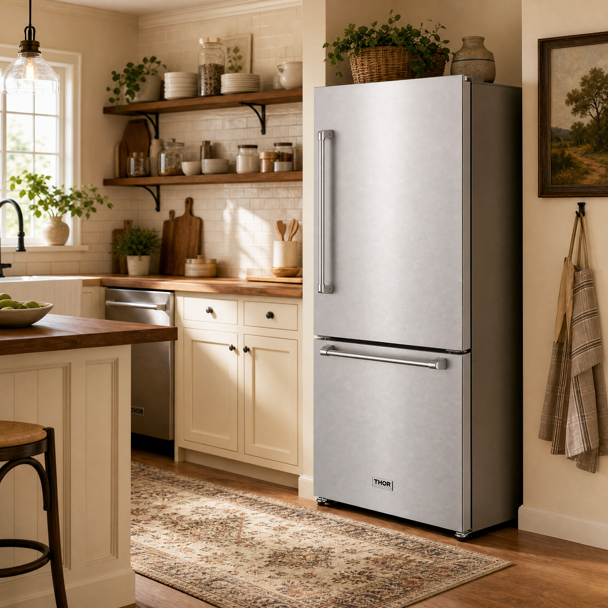 30 Inch Bottom Freezer Refrigerator in Stainless Steel