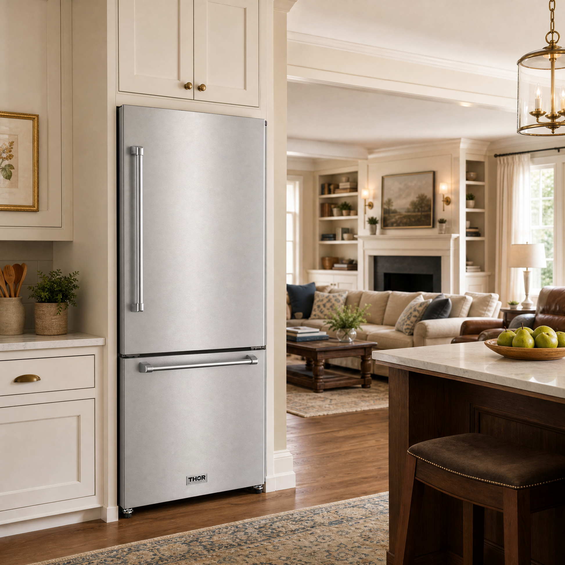30 Inch Bottom Freezer Refrigerator in Stainless Steel