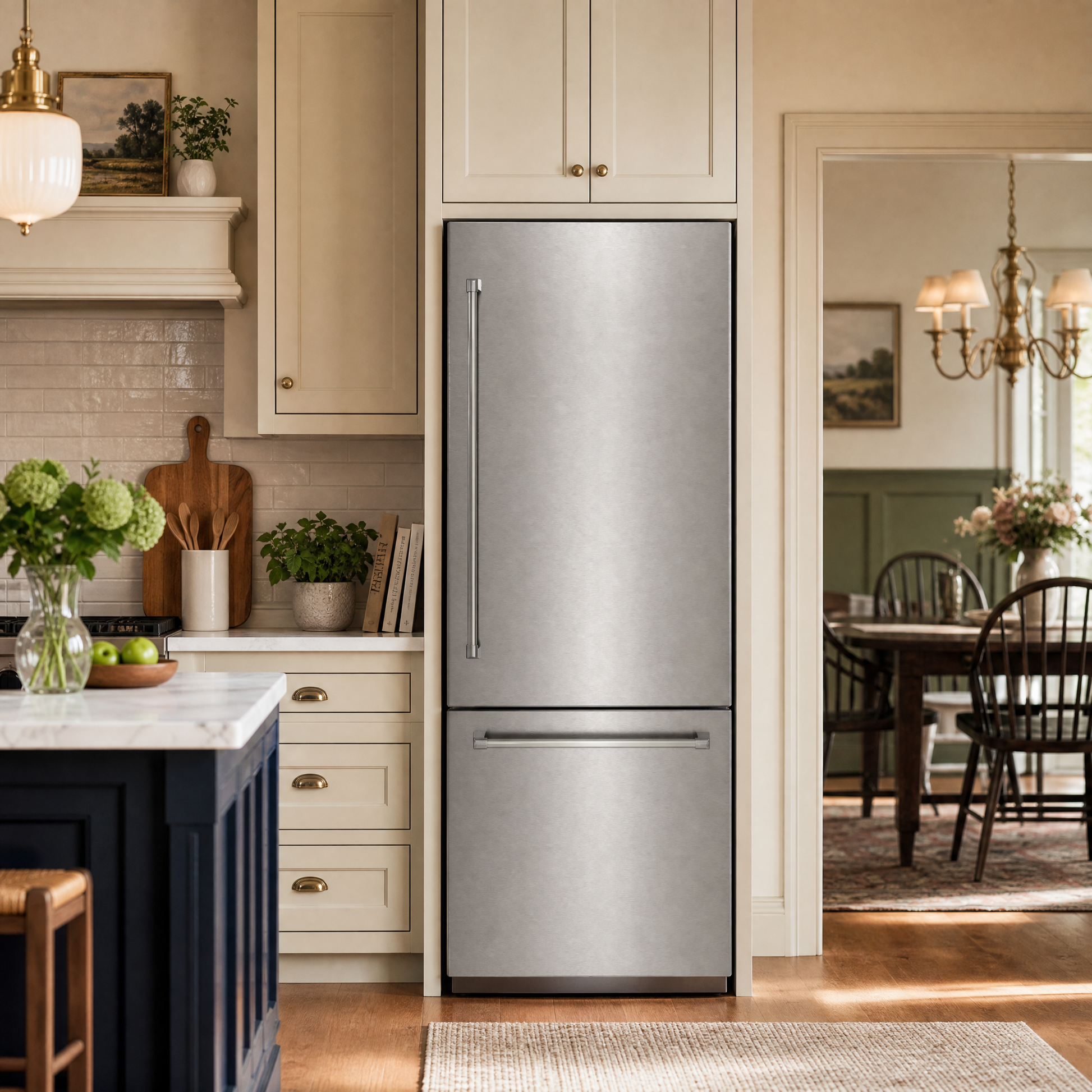 30 Inch Built-In Stainless-Steel Panel-Ready Bottom Mount Refrigerator