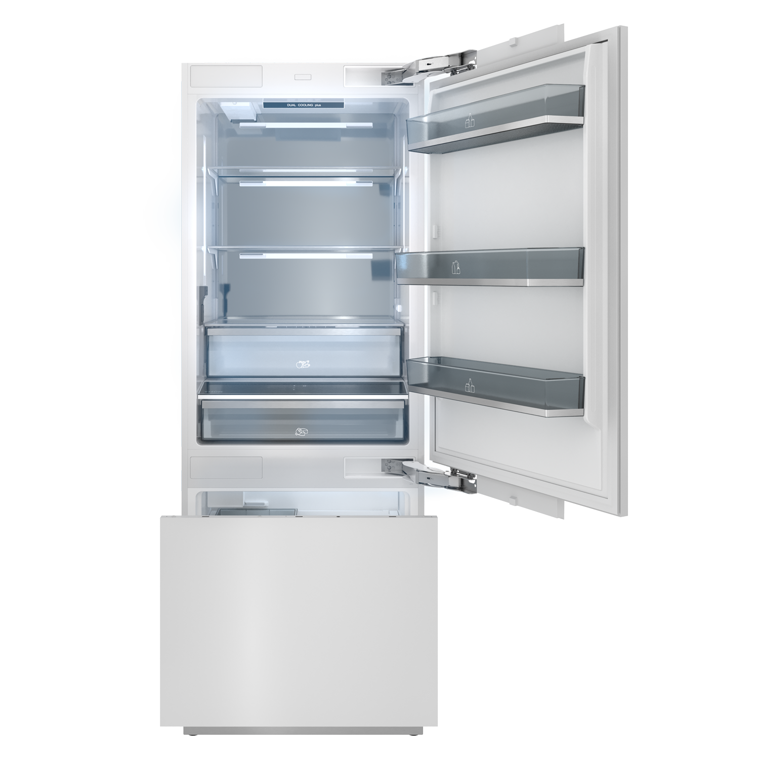 30 Inch Built-In Stainless-Steel Panel-Ready Bottom Mount Refrigerator