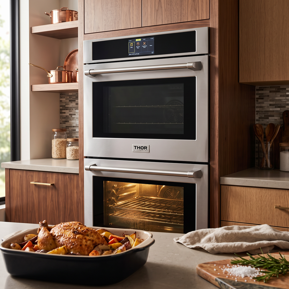 30 Inch Professional Electric Double Wall Oven, Self Clean
