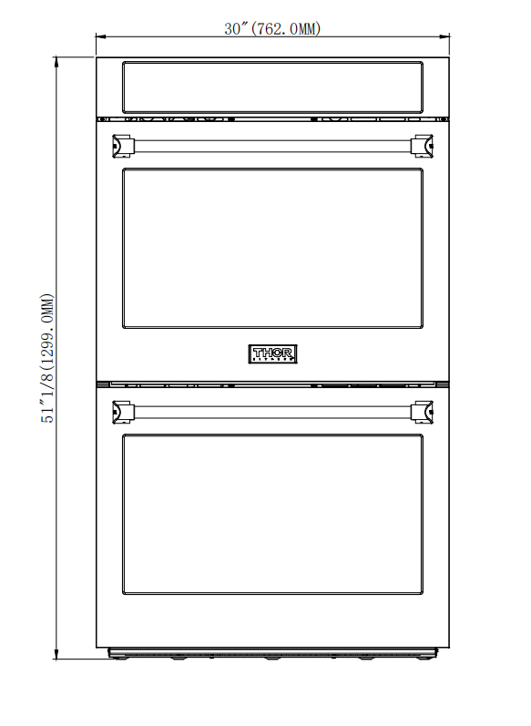 30 Inch Professional Electric Double Wall Oven, Self Clean