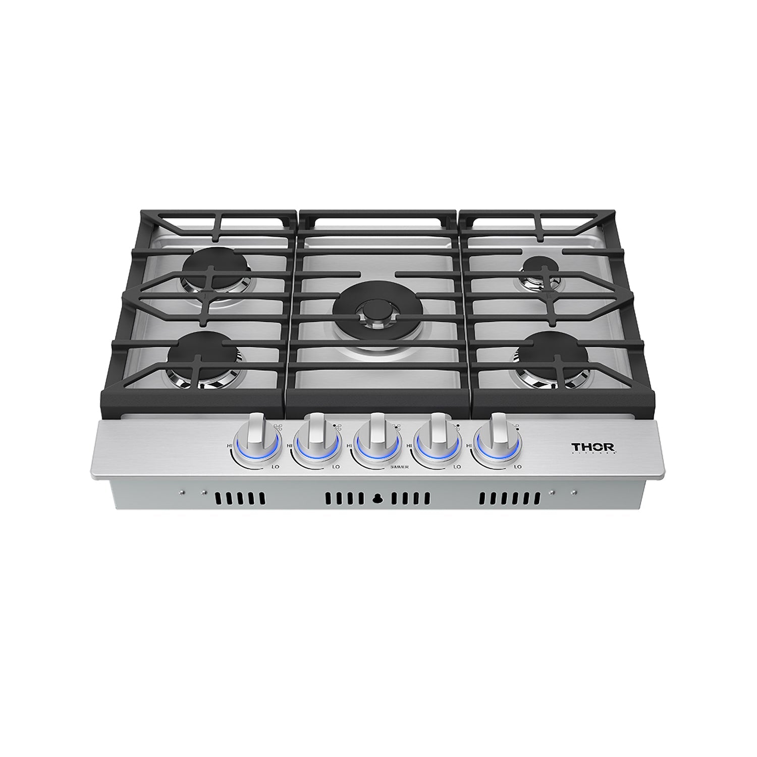 30 Inch Professional Gas Cooktop in Stainless Steel