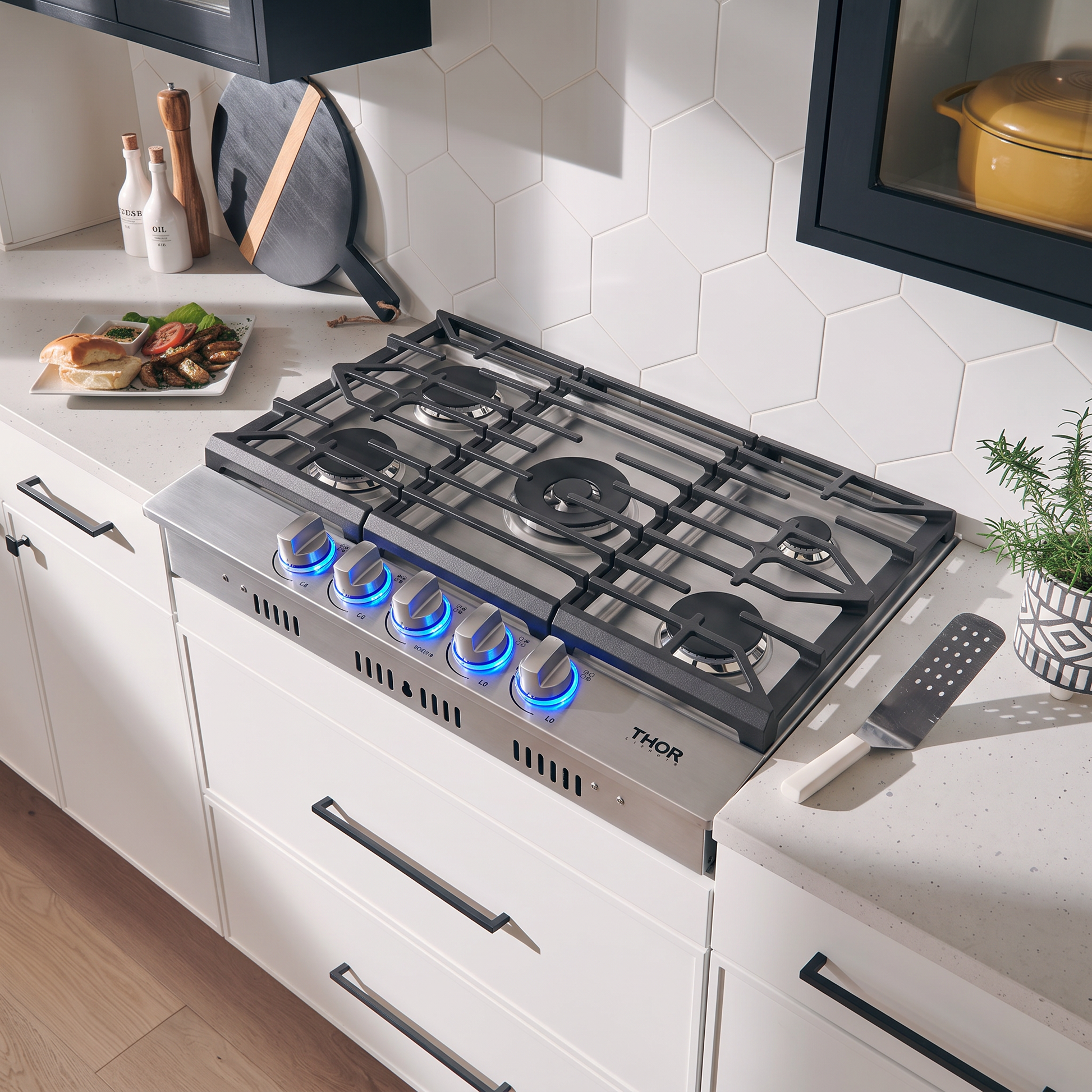 30 Inch Professional Gas Cooktop in Stainless Steel