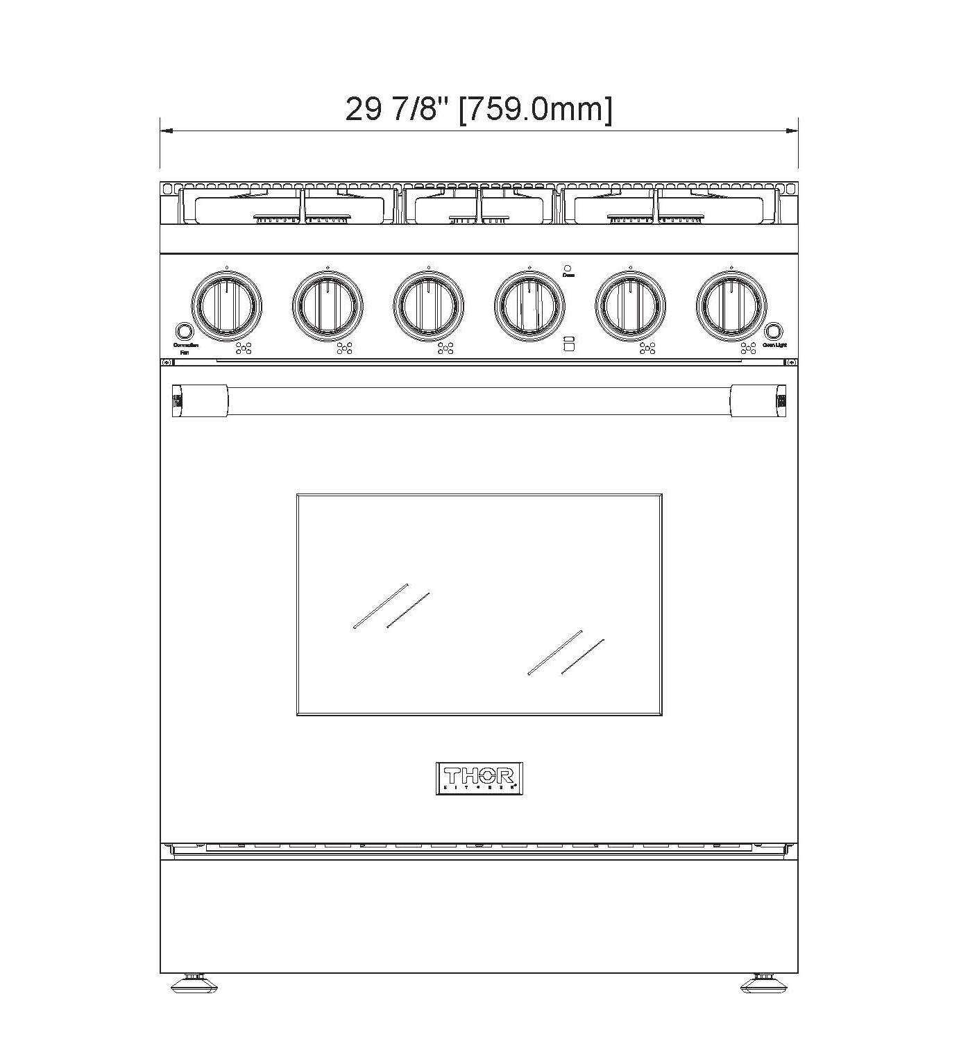30 Inch S Series Professional Freestanding Gas Range