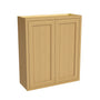 Inset Hazelnut Oak RTA 24-36"W x 30-42"H x 13.5"D 15-Size Double Doors Wall Cabinet