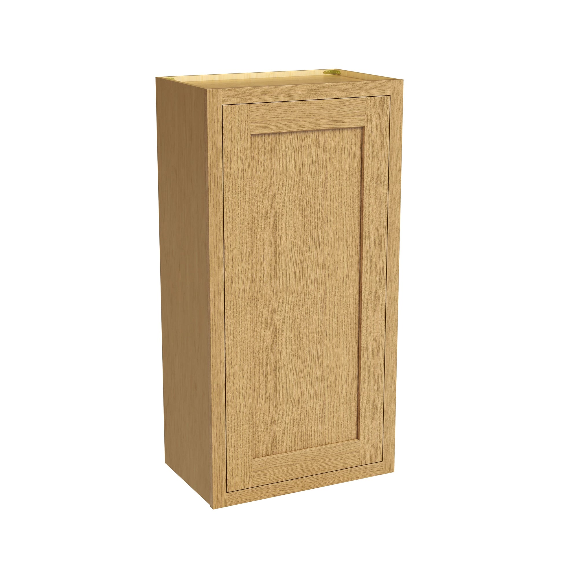 Inset Hazelnut Oak RTA 9-21"W x 30-42"H x 13.5"D 15-Size Single Door Wall Cabinet