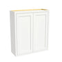 Inset Origami White RTA 24-36"W x 30-42"H x 13.5"D 15-Size Double Doors Wall Cabinet