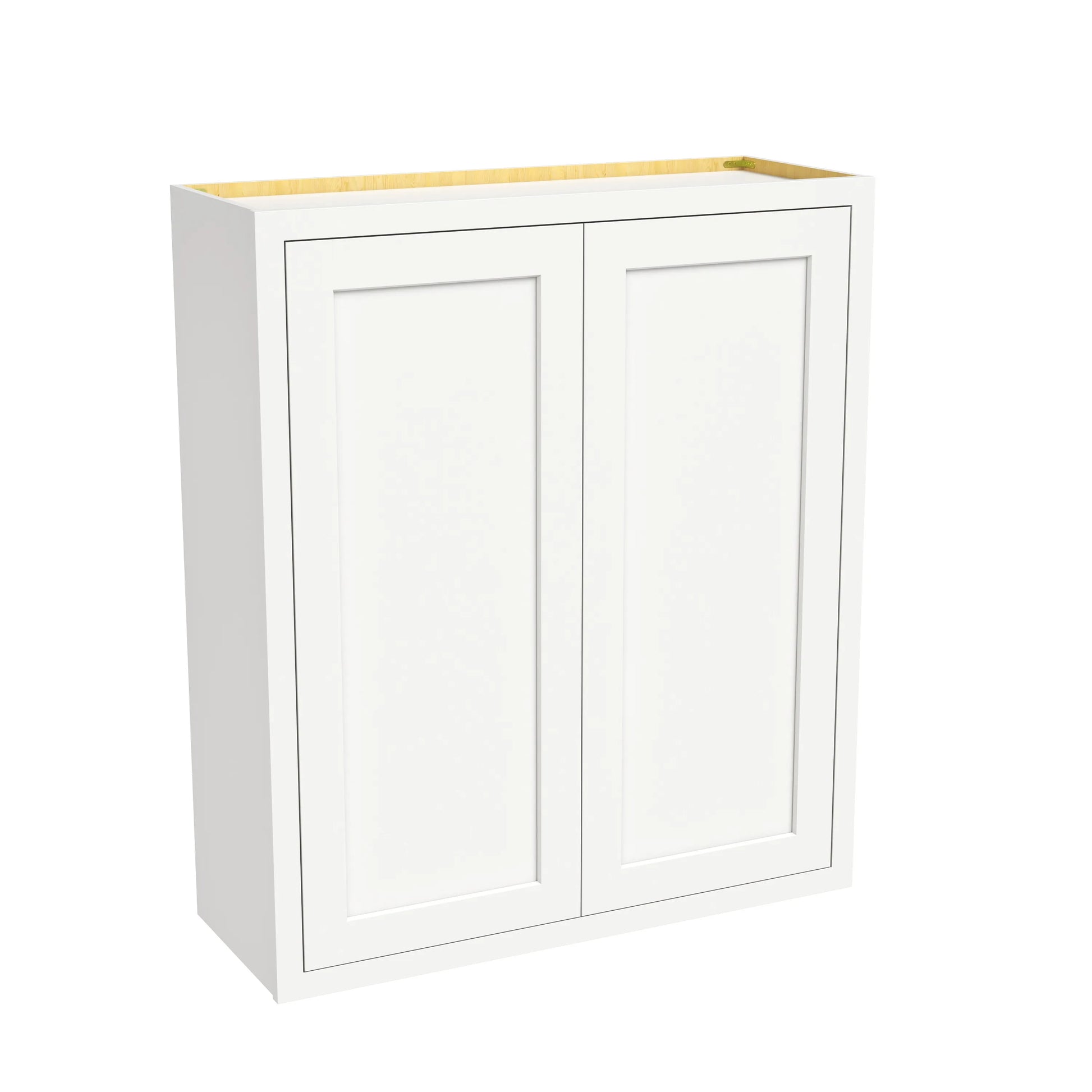 Inset Origami White RTA 24-36"W x 30-42"H x 13.5"D 15-Size Double Doors Wall Cabinet