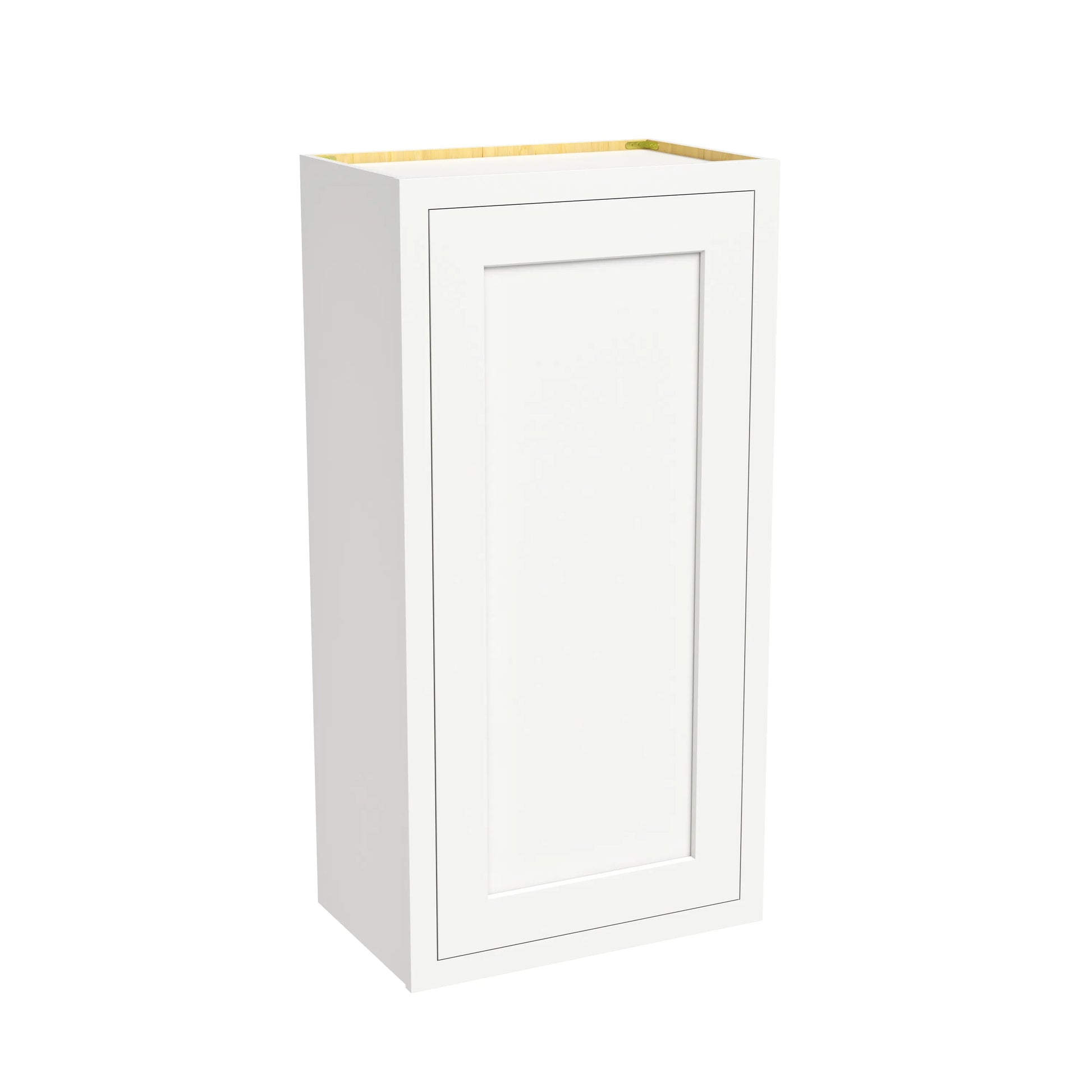 Inset Origami White RTA 9-21"W x 30-42"H x 13.5"D 15-Size Single Door Wall Cabinet
