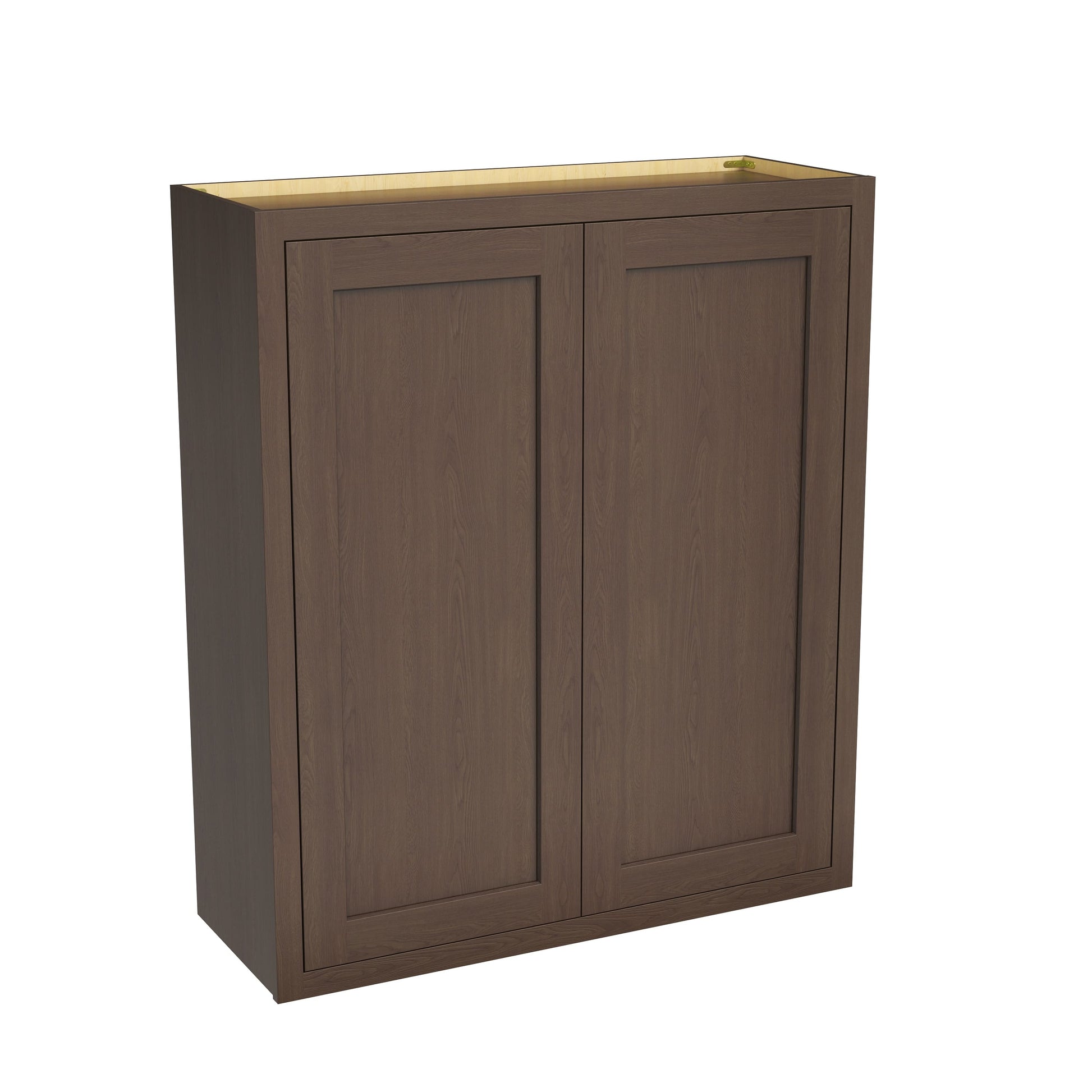 Inset Truffle Brown RTA 24-36"W x 30-42"H x 13.5"D 15-Size Double Doors Wall Cabinet