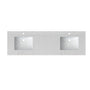 30"/36"/48"/72" Freestanding Bathroom Vanity with White Marble-Pattern Artificial Stone Top