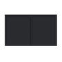 Slim Ebony Black Shaker RTA 24"-36"W x 12"-24"H x 12"D 17-Size Short Wall Cabinet with 2 Doors