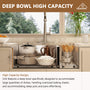 32" Premium Multi-Functional 304 Stainless Steel Design Kitchen Sink , Efficient Double Sink Design with Practical Accessories for Enduring Durability, Silent Operation 