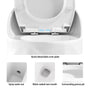 Egg Shape 1-Piece Toilet in Glossy White/Black with 1.28 GPF Single Flush