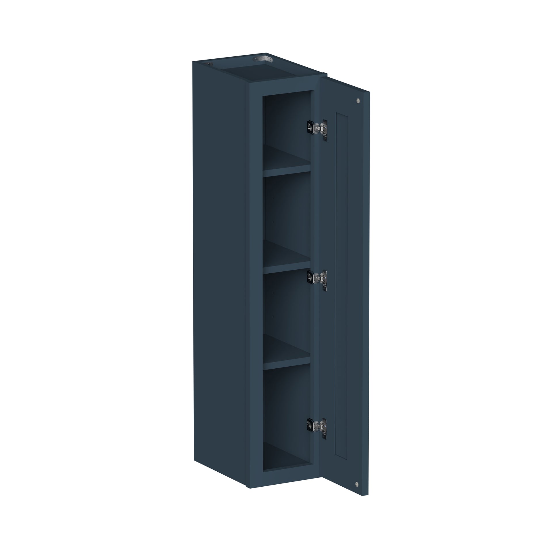 Cyber Grey RTA 9"-21"W x 12"D x 30"-42"H 15-Size Standard Wall Cabinet with Door and Shelves