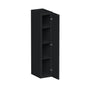 Slim Ebony Black Shaker RTA 9"-21"W x 30"/36"/42"H x 12"D 15-Size Single Door Standard Wall Cabinet