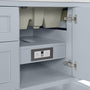 James Martin Breckenridge 48" Single Door Vanity Cabinet with Built in USB/120V Power Outlet, Serenity Blue
