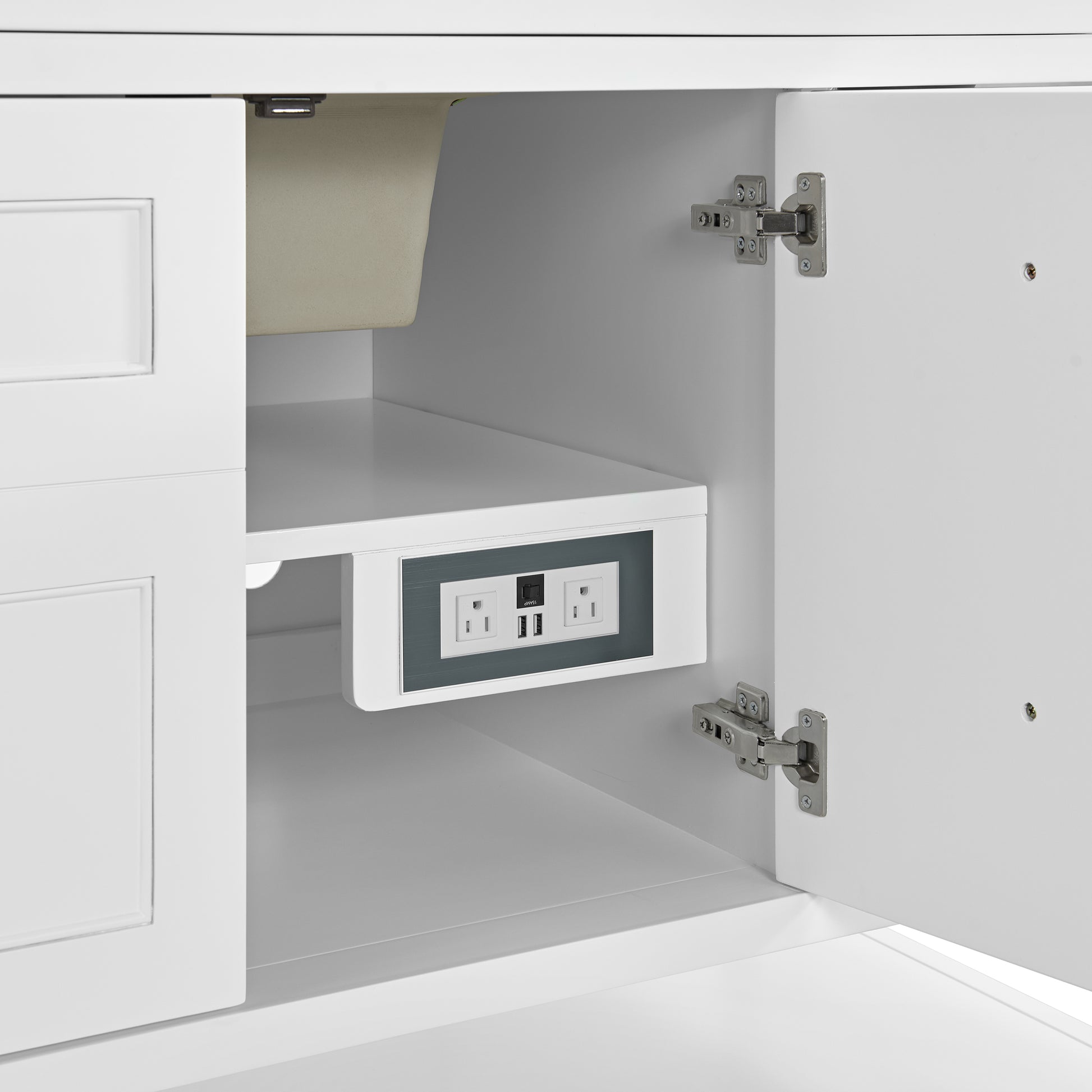 James Martin Breckenridge 60" Single Vanity Cabinet with Built-in USB/120V Power Outlet