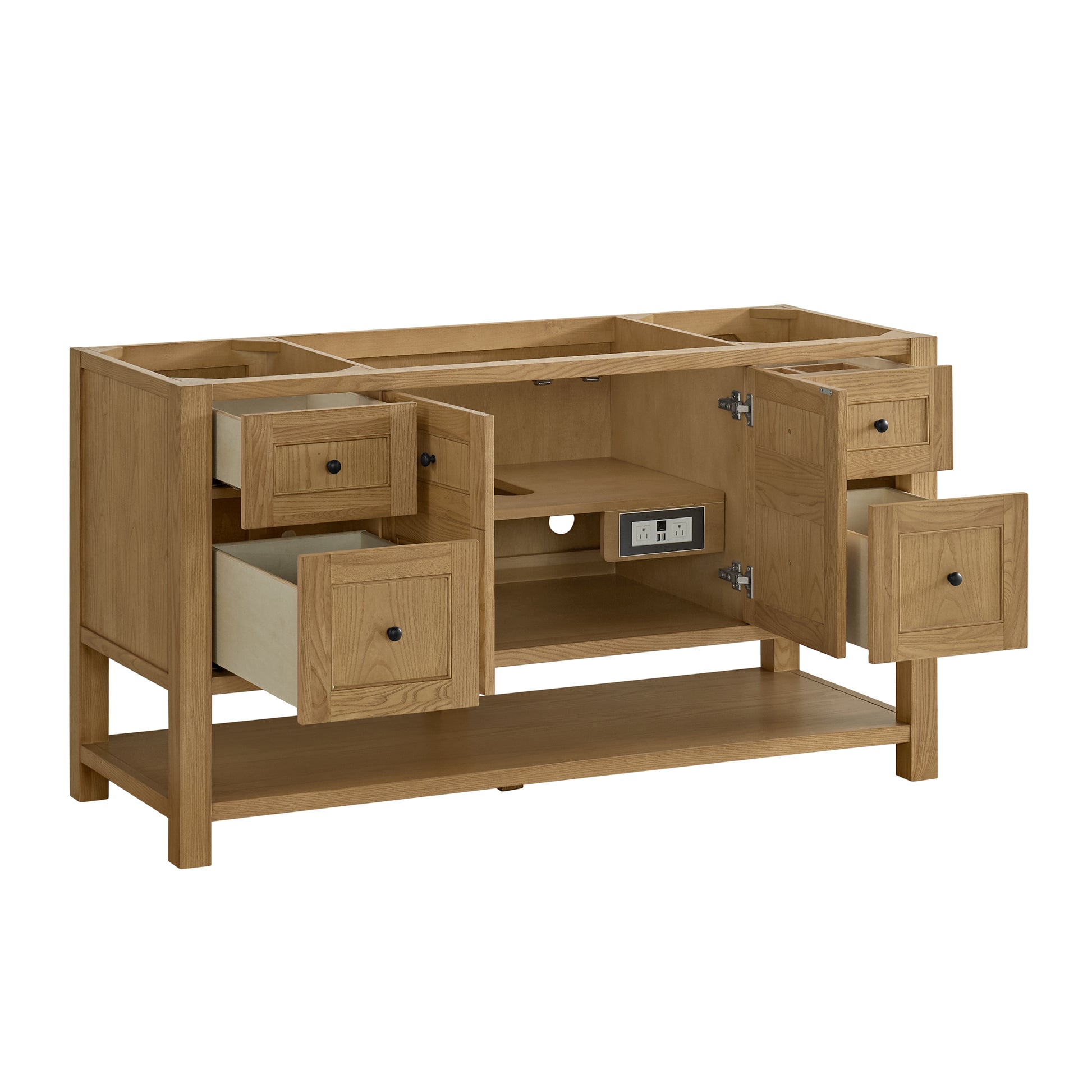 James Martin Breckenridge 60" Single Vanity Cabinet with Built-in USB/120V Power Outlet