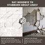 60"x36"/48"x96" Medium Tile Pattern SMC Shower Wall Panel System in 4 Finishes