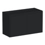 Slim Ebony Black Shaker RTA 24"-36"W x 12"-24"H x 12"D 17-Size Short Wall Cabinet with 2 Doors