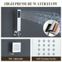 12" Thermostatic Complete Shower System with Rough-in Valve & 6 Body Jets