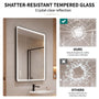 Contemporary Rectangular Aluminum Framed Bathroom LED Mirror